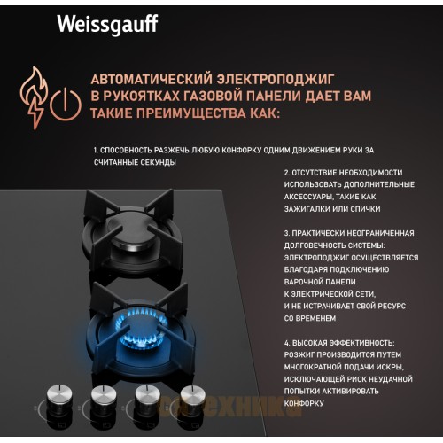 Варочная панель Weissgauff HG 640 BG