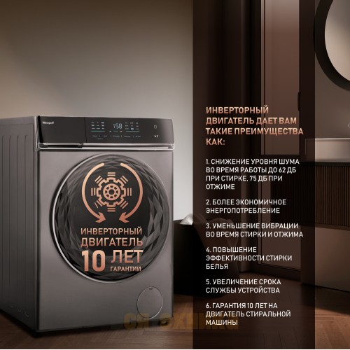 Стиральная машина с инвертором и паром Weissgauff WM 879 Diamond Inverter Steam