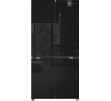 Отдельностоящий холодильник с инвертором Weissgauff WCD 510 Built-in Inverter NoFrost Black Glass