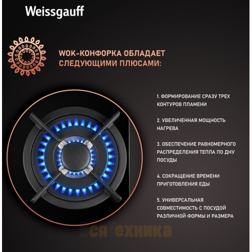 Варочная панель Weissgauff HGG 451 BGh Nano Glass