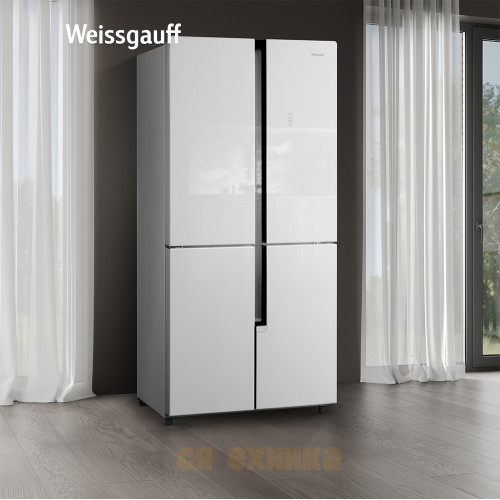 Отдельностоящий холодильник с инвертором Weissgauff WCD 450 WG NoFrost Inverter