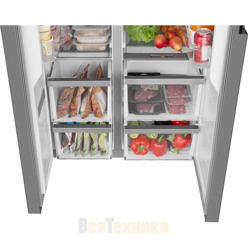 Отдельностоящий холодильник с инвертором Weissgauff WSBS 450 XNF Built-in