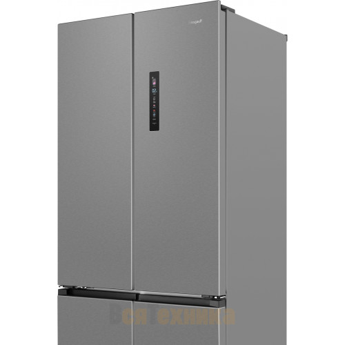 Отдельностоящий холодильник Weissgauff WFD 450 Built-in Inverter NoFrost Inox