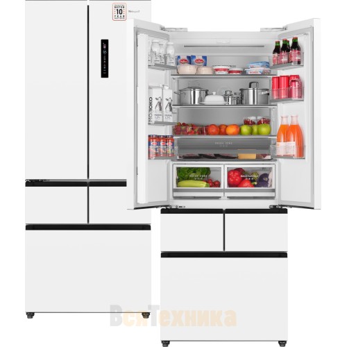 Отдельностоящий холодильник Weissgauff WFD 450 Built-in Inverter NoFrost White
