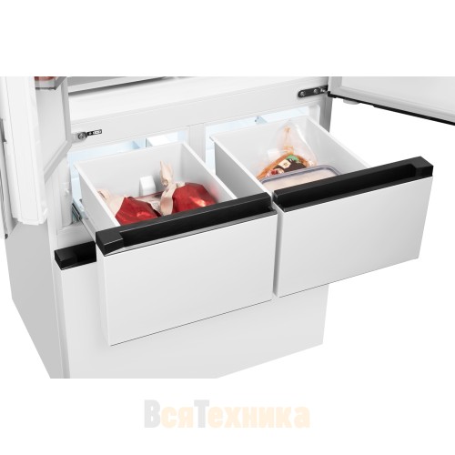 Отдельностоящий холодильник Weissgauff WFD 450 Built-in Inverter NoFrost White