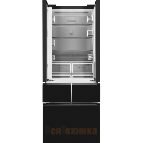 Отдельностоящий холодильник Weissgauff WFD 450 Built-in Inverter NoFrost Dark Inox