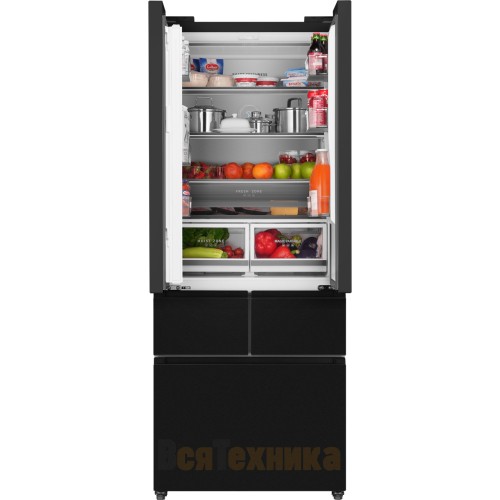 Отдельностоящий холодильник Weissgauff WFD 450 Built-in Inverter NoFrost Dark Inox
