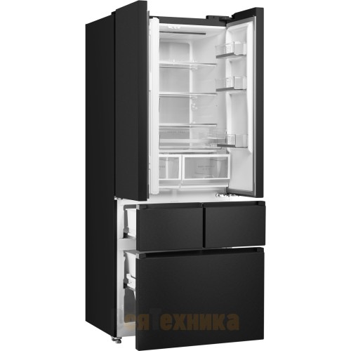 Отдельностоящий холодильник Weissgauff WFD 450 Built-in Inverter NoFrost Dark Inox