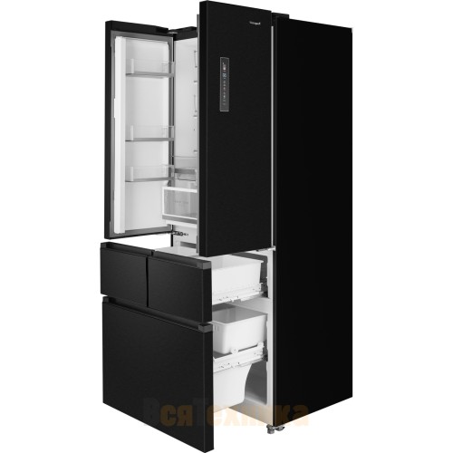 Отдельностоящий холодильник Weissgauff WFD 450 Built-in Inverter NoFrost Dark Inox