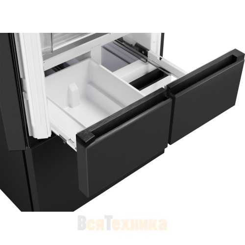 Отдельностоящий холодильник Weissgauff WFD 450 Built-in Inverter NoFrost Dark Inox