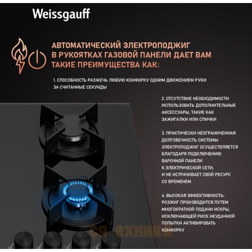 Варочная панель Weissgauff HGG 640 BGB