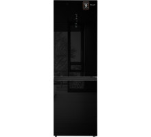 Отдельностоящий холодильник с инвертором Weissgauff WRK 185 Total NoFrost Inverter Black Glass