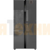 Отдельностоящий холодильник с инвертором Weissgauff WSBS 500 Inverter NoFrost Bru Steel Glass