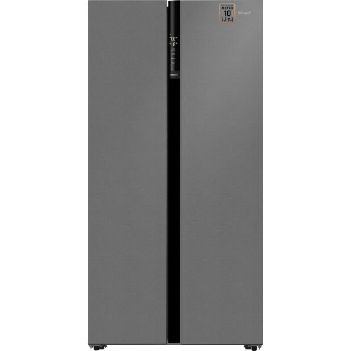 Отдельностоящий холодильник с инвертором Weissgauff WSBS 600 NoFrost Inverter Bru Steel Glass