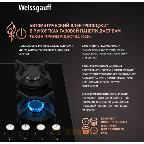 Варочная панель Weissgauff HG 640 BGV