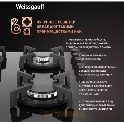 Варочная панель Weissgauff HG 640 BGV