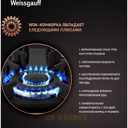 Варочная панель Weissgauff HGG 451 BGV