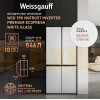 Отдельностоящий холодильник с инвертором Weissgauff WCD 590 Nofrost Inverter Premium EcoFresh White Glass