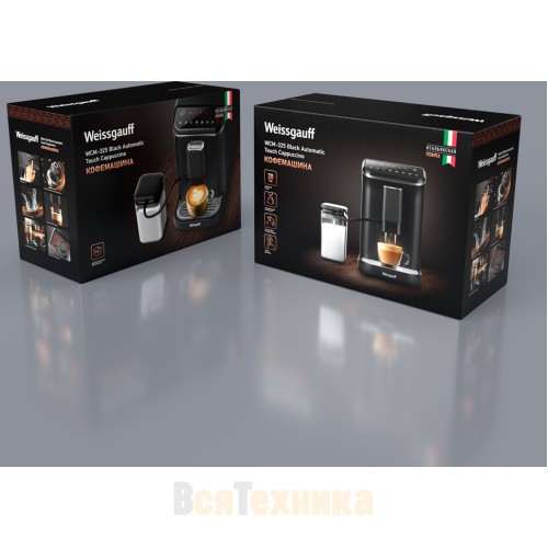 Кофемашина Weissgauff WCM-325 Black Automatic Touch Cappuccino