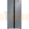 Отдельностоящий холодильник с инвертором Weissgauff WSBS 600 NoFrost Inverter Dark Grey Glass