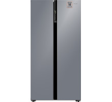 Отдельностоящий холодильник с инвертором Weissgauff WSBS 600 NoFrost Inverter Dark Grey Glass