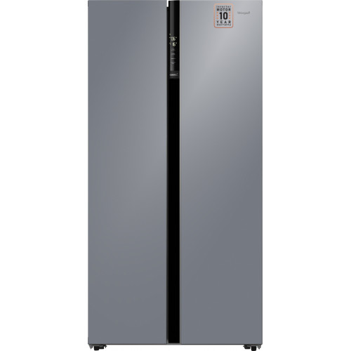 Отдельностоящий холодильник с инвертором Weissgauff WSBS 600 NoFrost Inverter Dark Grey Glass