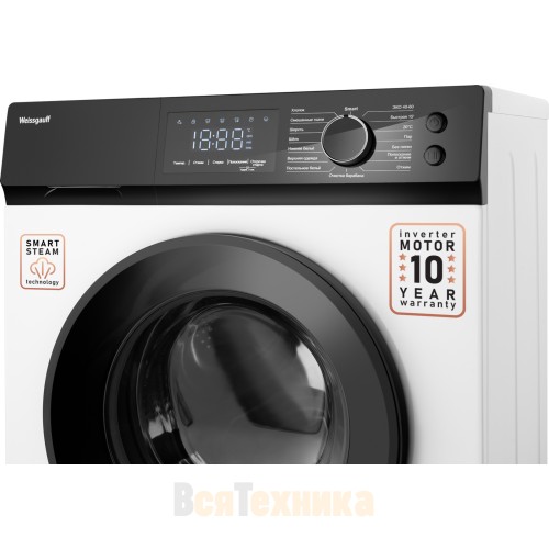 Стиральная машина с инвертором и паром Weissgauff WM 45127 Inverter Steam Touch