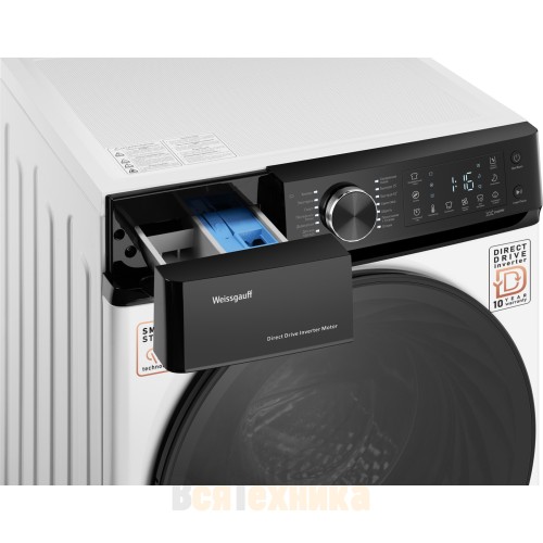 Стиральная машина с прямым приводом, инвертором и паром Weissgauff WM 59411 Direct Drive Inverter Steam