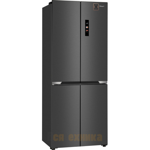 Отдельностоящий холодильник с инвертором Weissgauff WCD 480 Total NoFrost Inverter Silk Inox Built-in