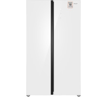 Отдельностоящий холодильник с инвертором Weissgauff WSBS 1036 Inverter NoFrost Premium White Glass