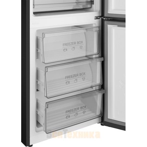 Отдельностоящий холодильник с инвертором Weissgauff WRK 185 Total NoFrost Inverter Black