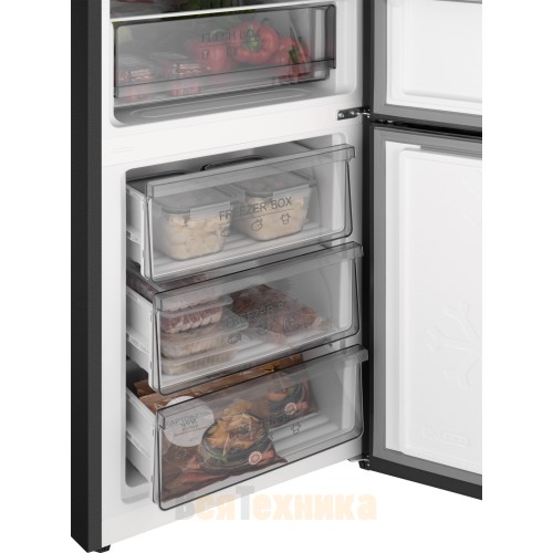 Отдельностоящий холодильник с инвертором Weissgauff WRK 185 Total NoFrost Inverter Black