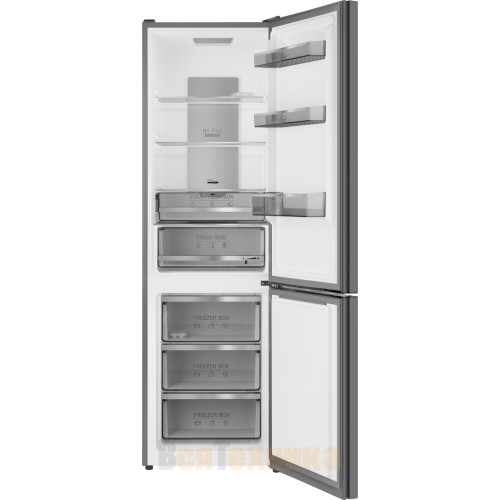 Отдельностоящий холодильник с инвертором Weissgauff WRK 2000 Total NoFrost Inverter Beige Glass