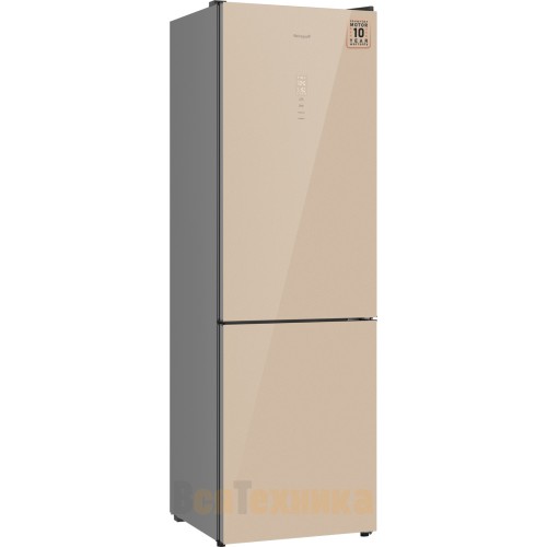 Отдельностоящий холодильник с инвертором Weissgauff WRK 2000 Total NoFrost Inverter Beige Glass