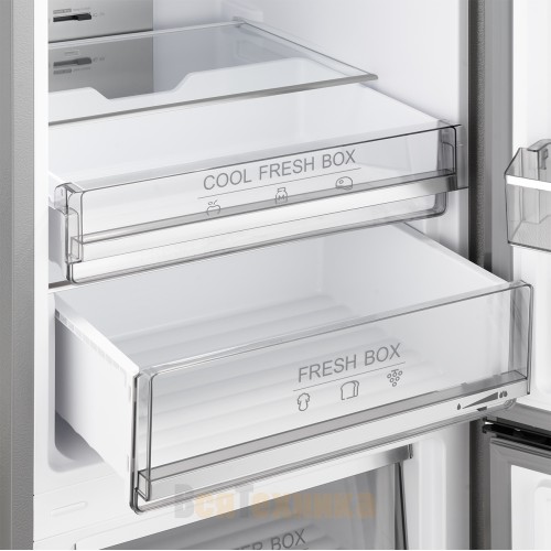 Отдельностоящий холодильник с инвертором Weissgauff WRK 2000 Total NoFrost Inverter Beige Glass