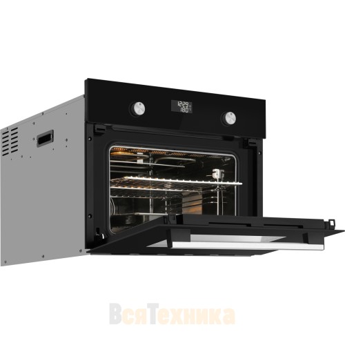 Встраиваемый компактный духовой шкаф с СВЧ Weissgauff OE 449 PDBK