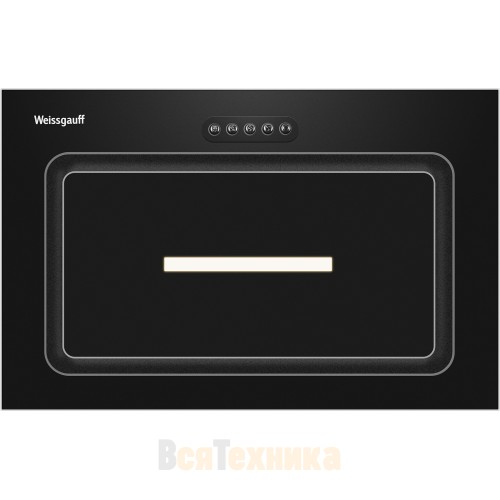 Кухонная встраиваемая вытяжка Weissgauff Aura 456 PB Black Glass