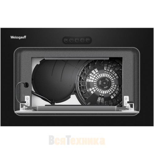 Кухонная встраиваемая вытяжка Weissgauff Aura 456 PB Black Glass