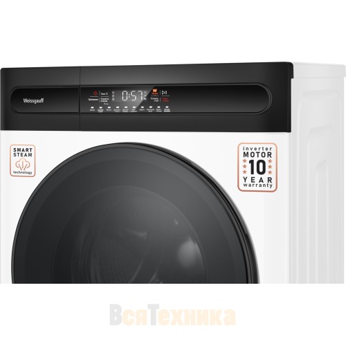 Стиральная машина с инвертором и паром Weissgauff WM 4948 Inverter Steam