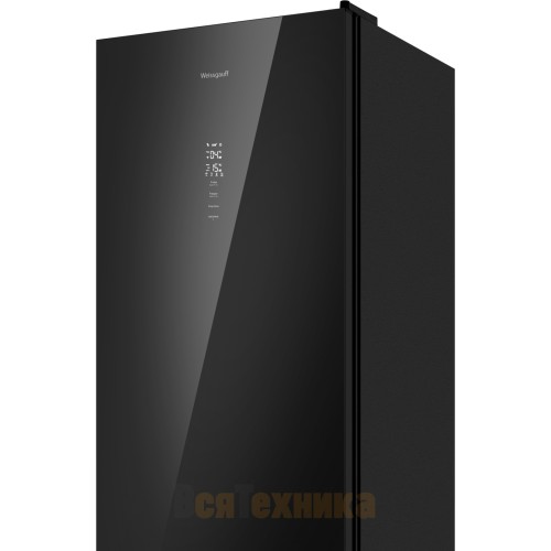 Отдельностоящий холодильник с инвертором Weissgauff WRK 2000 Total NoFrost Inverter Black Glass