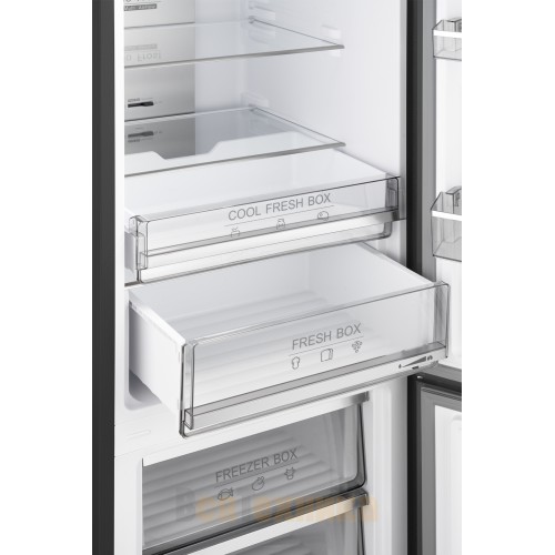 Отдельностоящий холодильник с инвертором Weissgauff WRK 2000 Total NoFrost Inverter Black Glass