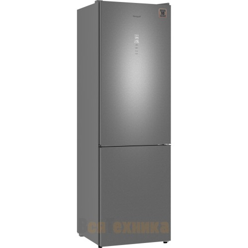 Отдельностоящий холодильник с инвертором Weissgauff WRK 2000 Total NoFrost Inverter Bru Steel Glass