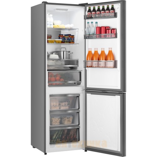 Отдельностоящий холодильник с инвертором Weissgauff WRK 2000 Total NoFrost Inverter Bru Steel Glass