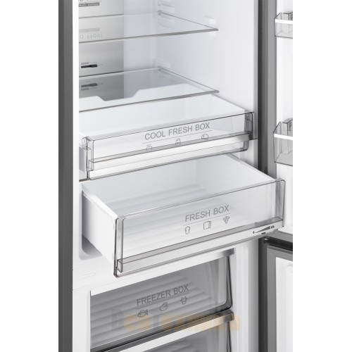 Отдельностоящий холодильник с инвертором Weissgauff WRK 2000 Total NoFrost Inverter Bru Steel Glass