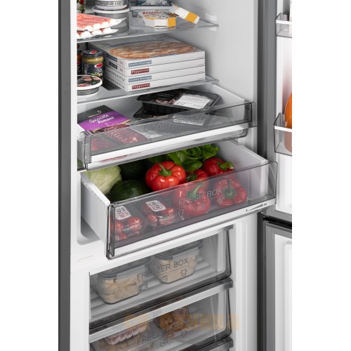 Отдельностоящий холодильник с инвертором Weissgauff WRK 2000 Total NoFrost Inverter Bru Steel Glass