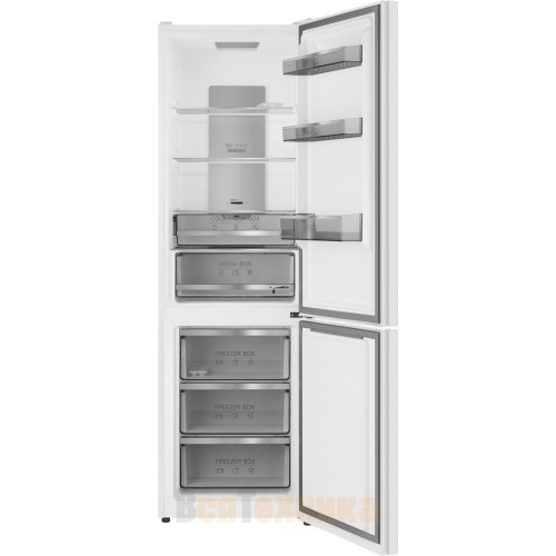 Отдельностоящий холодильник с инвертором Weissgauff WRK 2000 Total NoFrost Inverter White Rock Glass