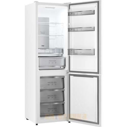 Отдельностоящий холодильник с инвертором Weissgauff WRK 2000 Total NoFrost Inverter White Rock Glass
