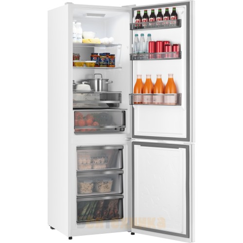 Отдельностоящий холодильник с инвертором Weissgauff WRK 2000 Total NoFrost Inverter White Rock Glass