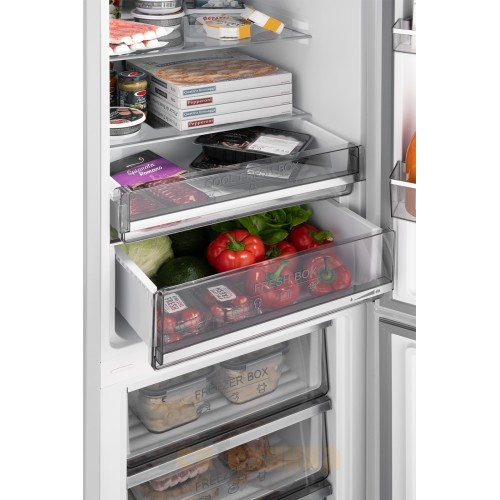 Отдельностоящий холодильник с инвертором Weissgauff WRK 2000 Total NoFrost Inverter White Rock Glass