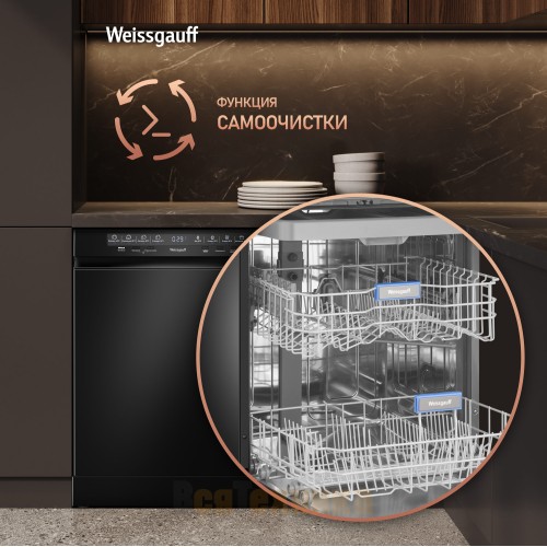 Посудомоечная машина Weissgauff DW 6038 D Dual Wash Black